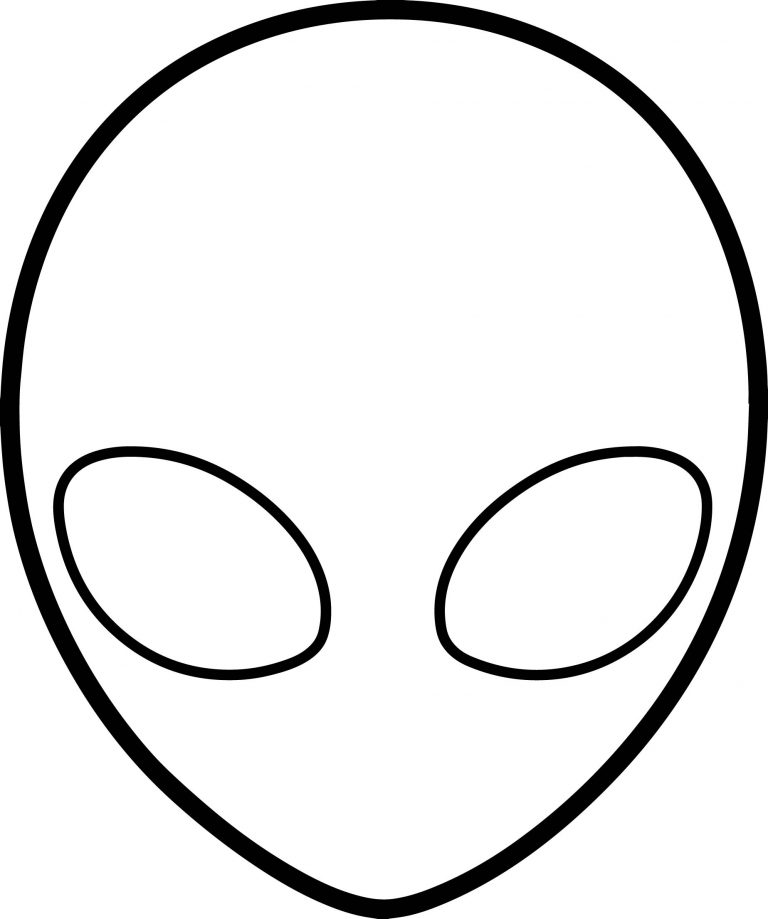 Empty Face Alien Coloring Page | Wecoloringpage.com