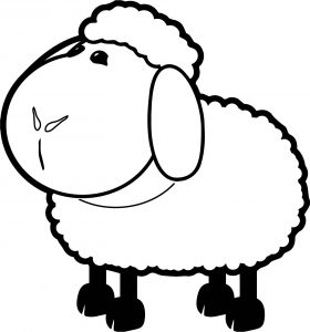 Fat Sheep Coloring Page