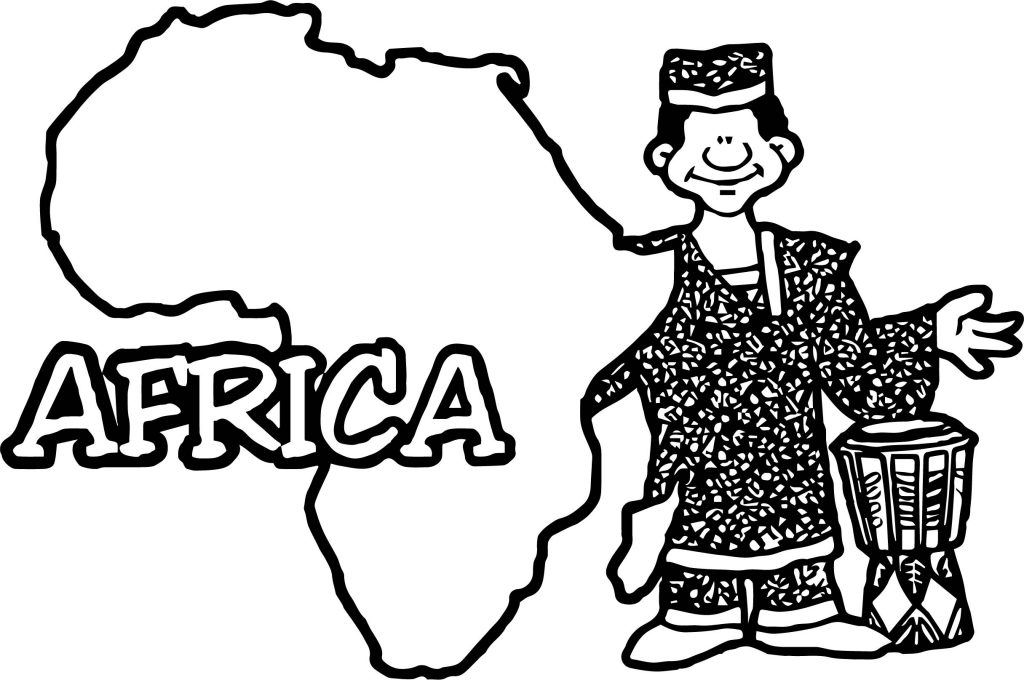 Geo Map Africa Blank Coloring Page | Wecoloringpage.com