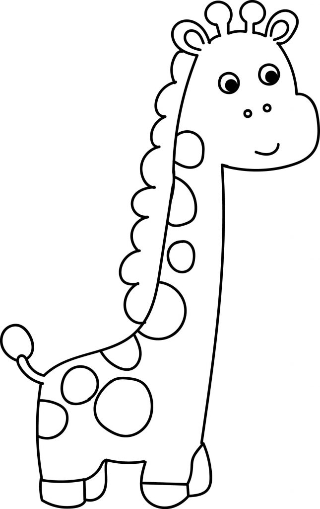 Giraffe Kid Coloring Page - Wecoloringpage.com