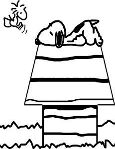 Good Morning Snoopy Coloring Page