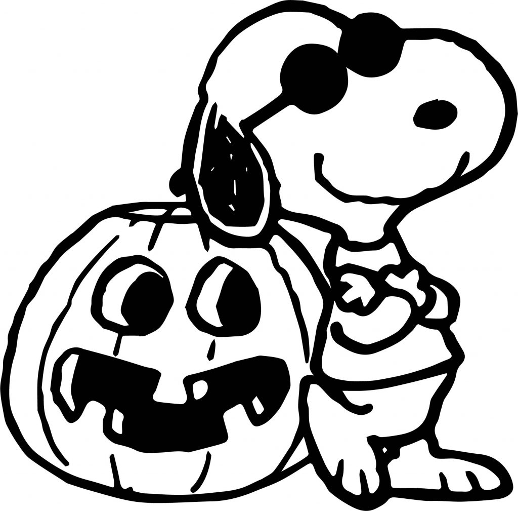 Halloween Snoopy Coloring Page