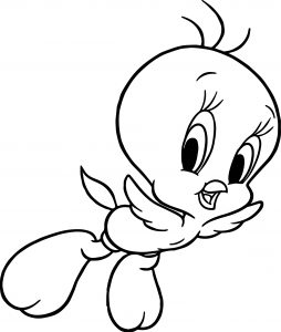 Happy Tweety Fly Coloring Page