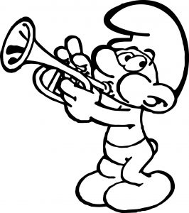 Harmony Smurf Coloring Page