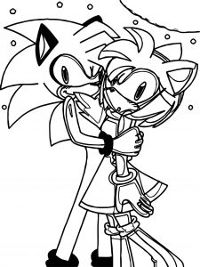 Hegdehog 2nd X Amy Rose Married Coloring Page