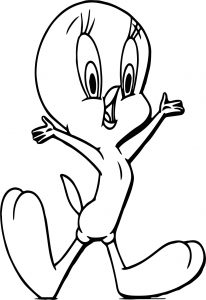 Hello Tweety Coloring Page