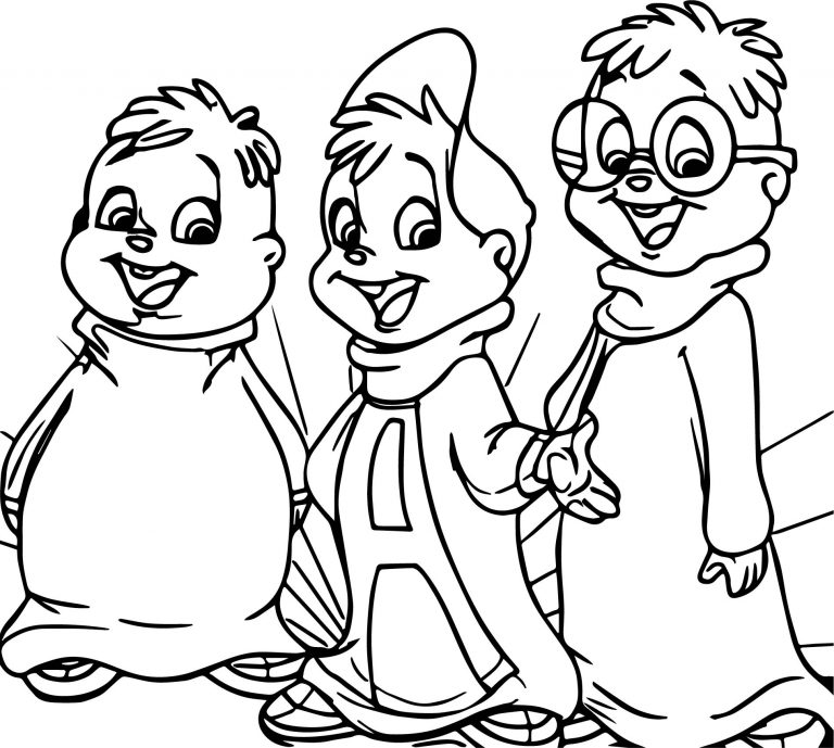 How To Draw Alvin And The Chipmunks Coloring Page - Wecoloringpage.com