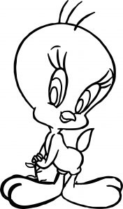I Am Cute Tweety Coloring Page