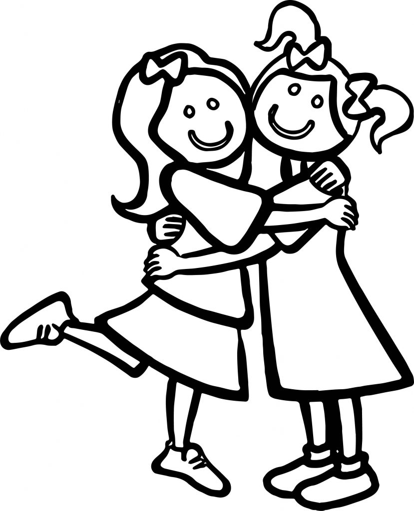 Just Girls Best Friends Coloring Page - Wecoloringpage.com