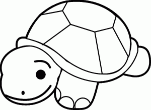 Kid Tortoise Turtle Coloring Page