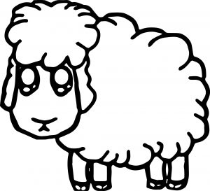 Looking Sheep Coloring Page