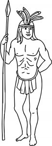 Male American Indian Coloring Page