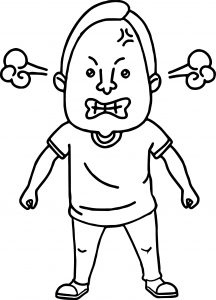 Man Angry Coloring Page