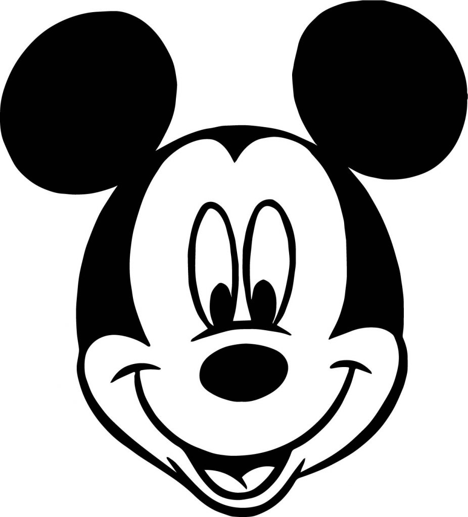 Mickey Mouse Face Cartoon Coloring Page - Wecoloringpage.com