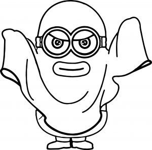 Minions Ghost Coloring Page