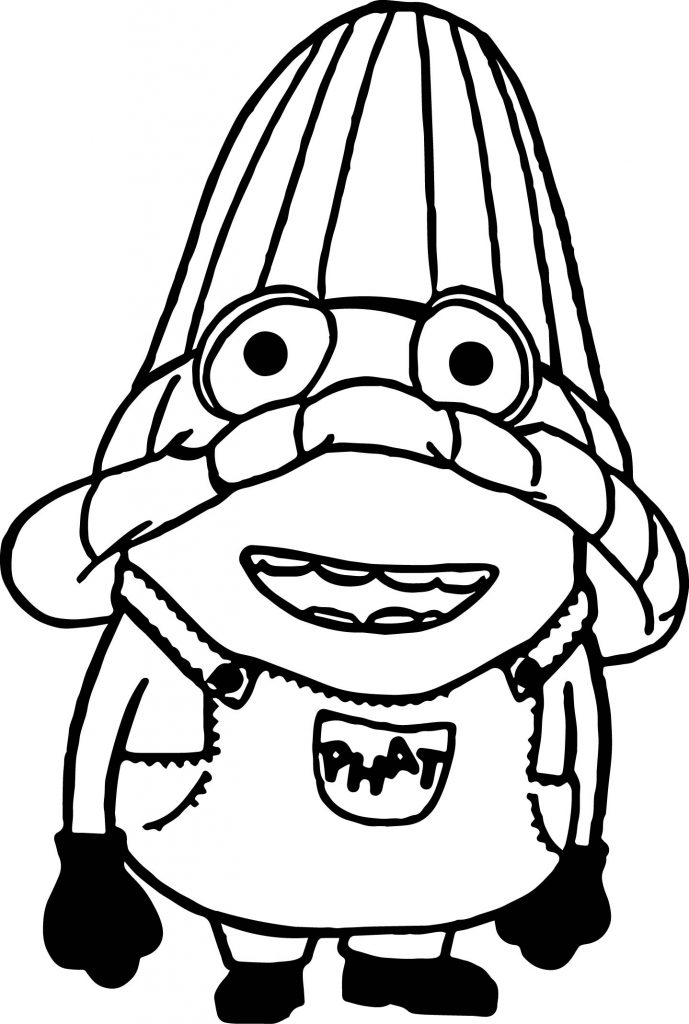 Minions Head Bag Coloring Page - Wecoloringpage.com