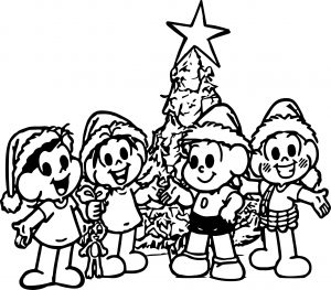 Monica And Friends Chrismas Coloring Page