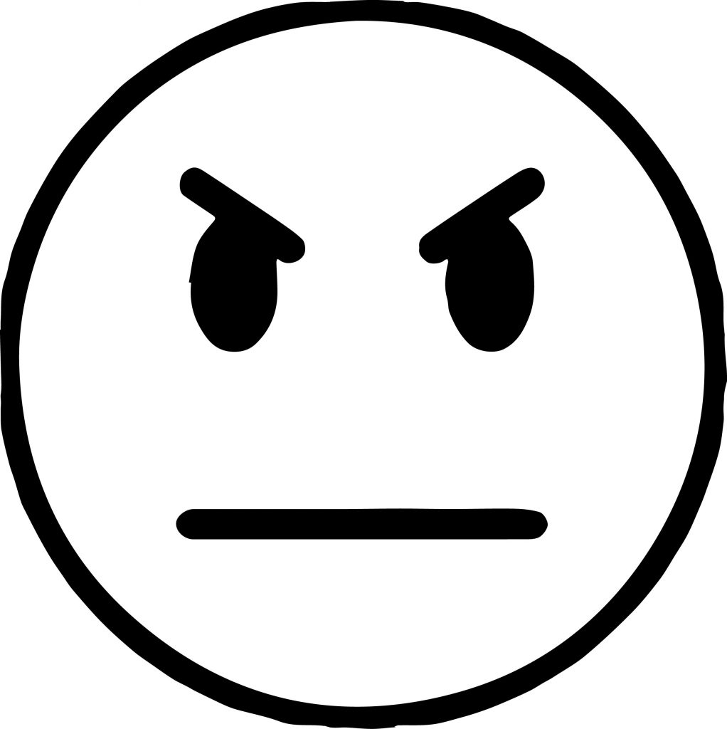 Not Happy Angry Circle Coloring Page - Wecoloringpage.com