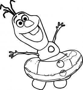 Olaf Summer Coloring Page