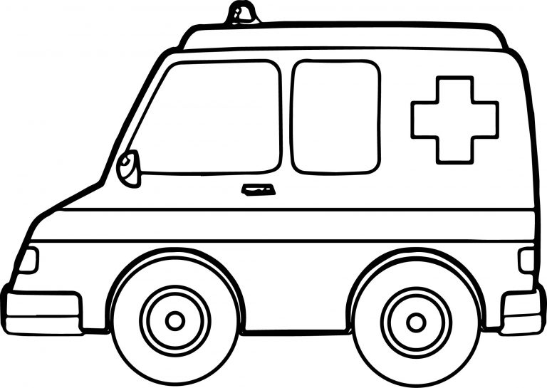 One Ambulance Coloring Page - Wecoloringpage.com