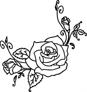 Orniment Rose Coloring Page