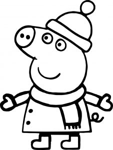 Peppa Weather Snow Coloring Page