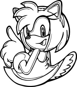 Perfect Amy Rose Coloring Page