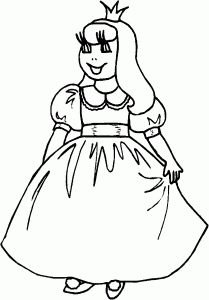 Princess Easy Coloring Page