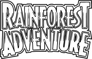 Rainforest Adventure Text Coloring Page