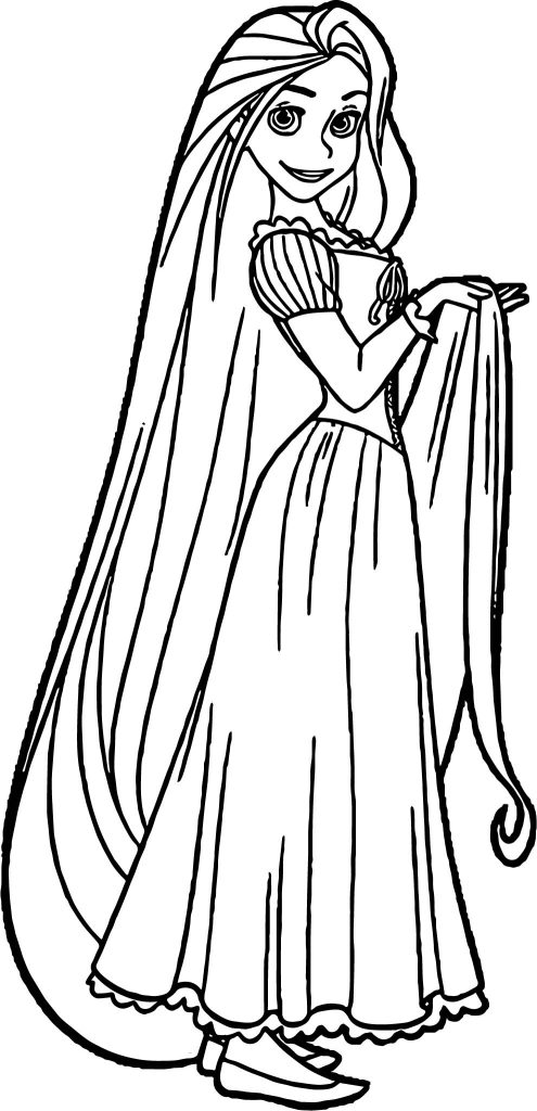 Rapunzel Hair Coloring Page - Wecoloringpage.com