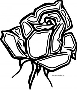 Rose Head Coloring Page