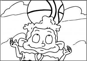 Rugrats All Grown Up Rugrats Basketball Ball On Head Coloring Page