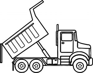 Scripted Dump Truck Coloring Page