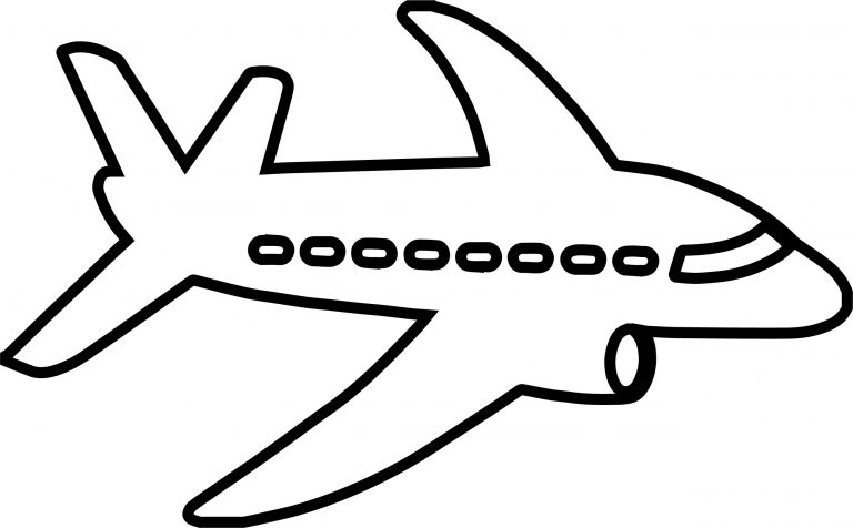 Side Outline Airplane Coloring Page - Wecoloringpage.com