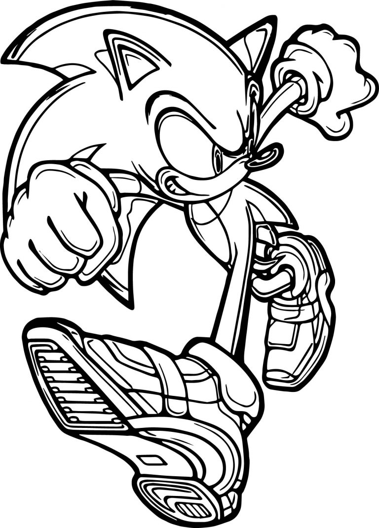 Sonic The Hedgehog Smile Coloring Page - Wecoloringpage.com