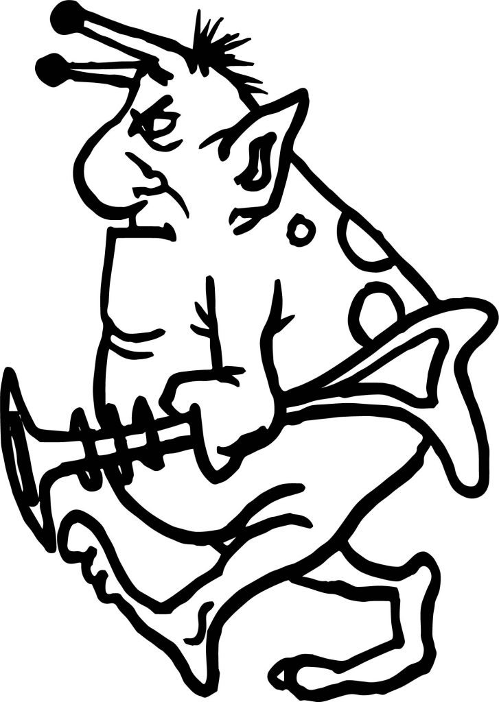 Space Alien With Big Gun Coloring Page - Wecoloringpage.com