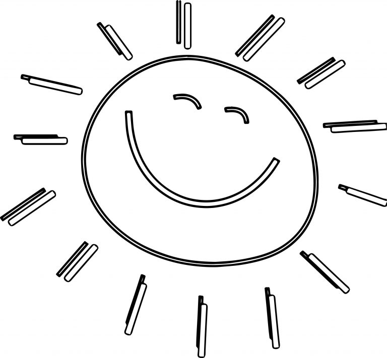 Summer Funny Happy Sun Coloring Page - Wecoloringpage.com