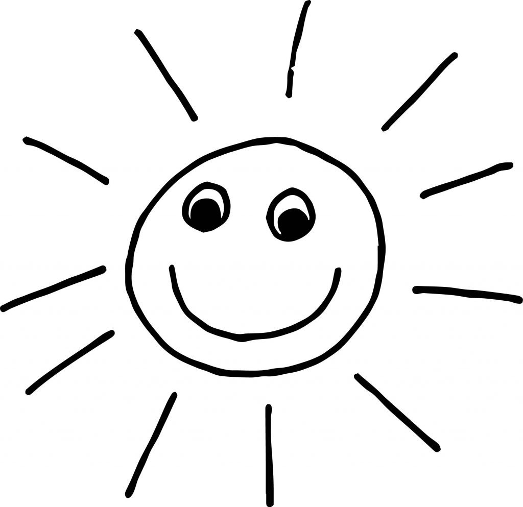 Summer Happy Kids Sun Free Coloring Page - Wecoloringpage.com