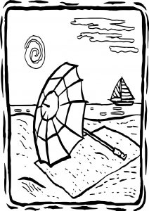 Summer View Coloring Page
