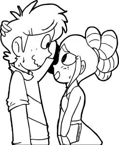 Supernoobs Girl Boy Love Coloring Page