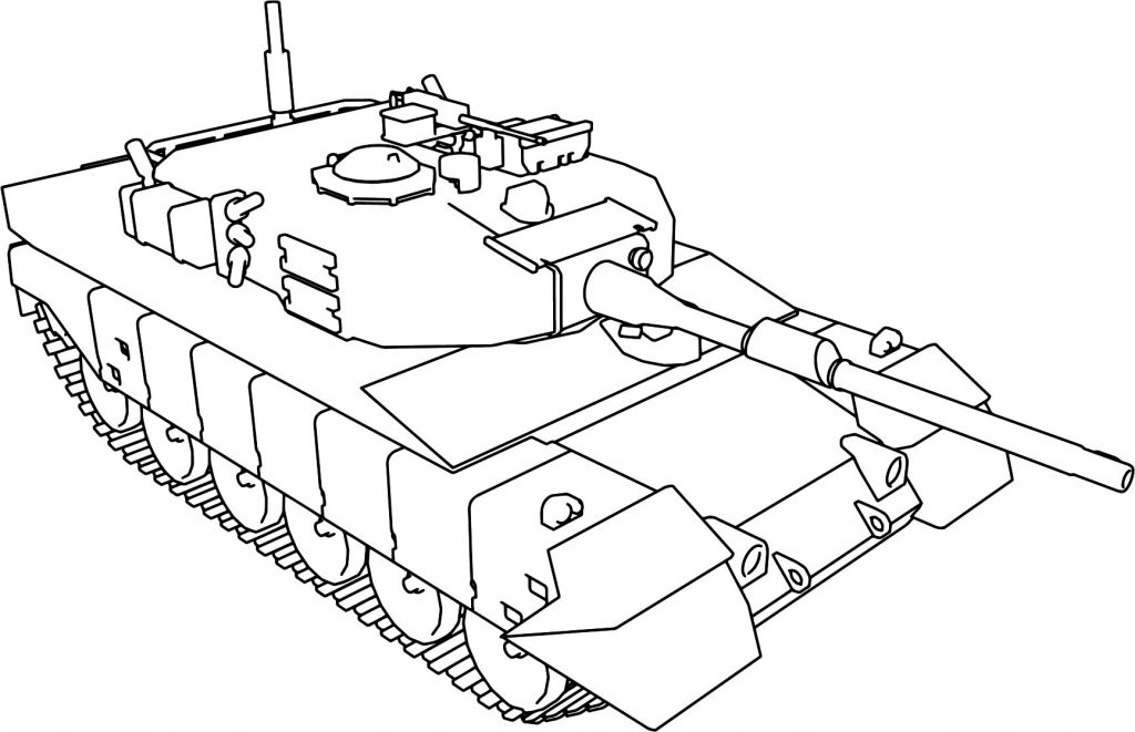 Tank 90 Shiki Military Truck Coloring Page | Wecoloringpage.com