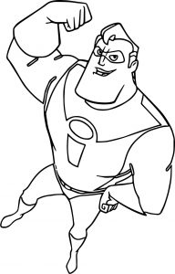 The Incredibles Power Man Coloring Pages