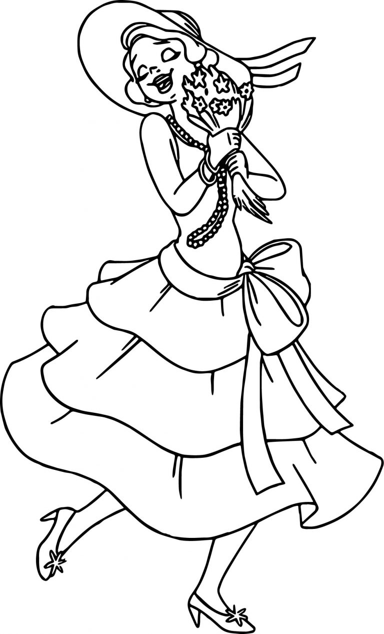 The Princess And The Frog Very Flower Coloring Page - Wecoloringpage.com