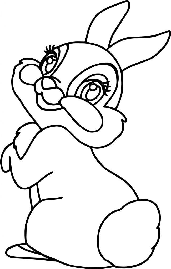 Thumper Thumpers Sisters And Miss Bunny Look Back Coloring Pages ...