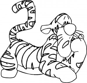 Tigger Scared Coloring Page
