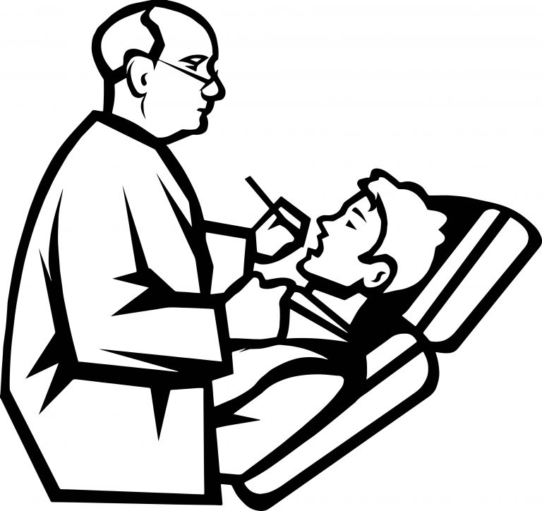 Tooth Doctor Treatment Child Coloring Page | Wecoloringpage.com