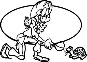 Tortoise Turtle Girl Coloring Pages