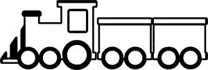 Train And Two Box Coloring Page