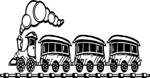 Train Bus Coloring Page
