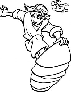 Treasure Planet Skateboard And Morph Coloring Pages